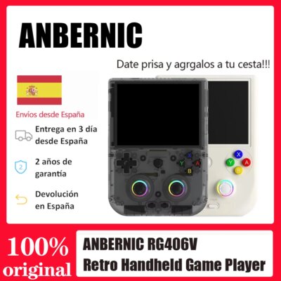ANBERNIC RG406V Retro Handheld Game Console 4" IPS Multi-Touch Screen Android 13 Retro Games Player with DP FOTA 1080p Upgrade