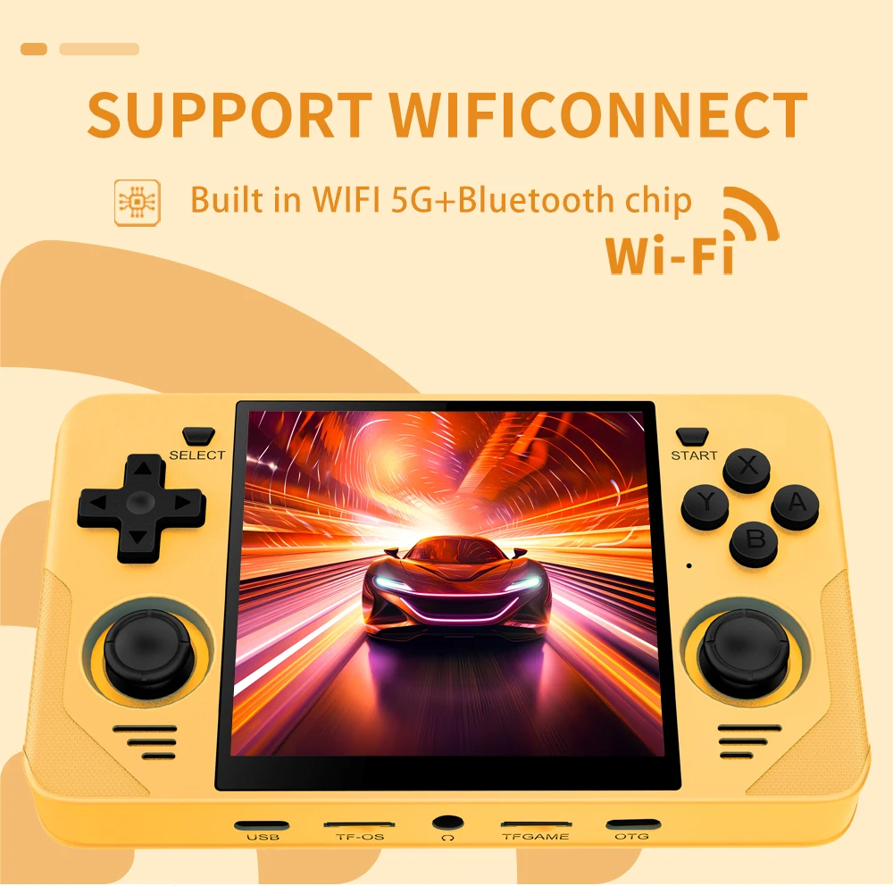 POWKIDDY RGB30 Yellow 720*720 4 Inch Ips Screen Built-in WIFI RK3566 Open-Source Retro Handheld Game Console Children's Gifts POWKIDDY RGB30 Yellow 720*720 4 Inch Ips Screen Built-in WIFI RK3566 Open-Source Retro Handheld Game Console Children's Gifts