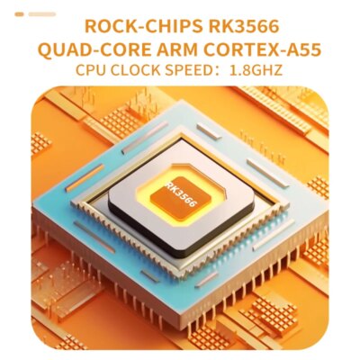 POWKIDDY RGB30 Yellow 720*720 4 Inch Ips Screen Built-in WIFI RK3566 Open-Source Retro Handheld Game Console Children's Gifts - Image 2