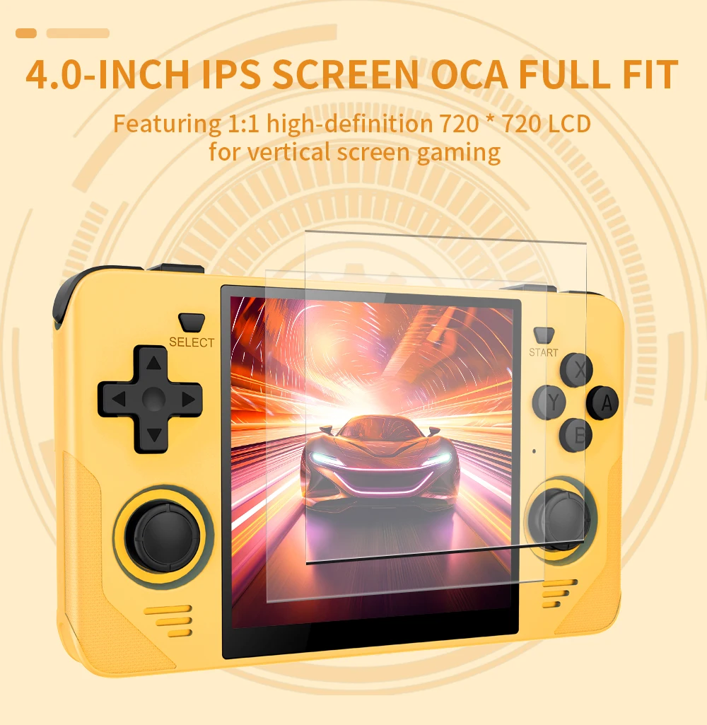 POWKIDDY RGB30 Yellow 720*720 4 Inch Ips Screen Built-in WIFI RK3566 Open-Source Retro Handheld Game Console Children's Gifts POWKIDDY RGB30 Yellow 720*720 4 Inch Ips Screen Built-in WIFI RK3566 Open-Source Retro Handheld Game Console Children's Gifts