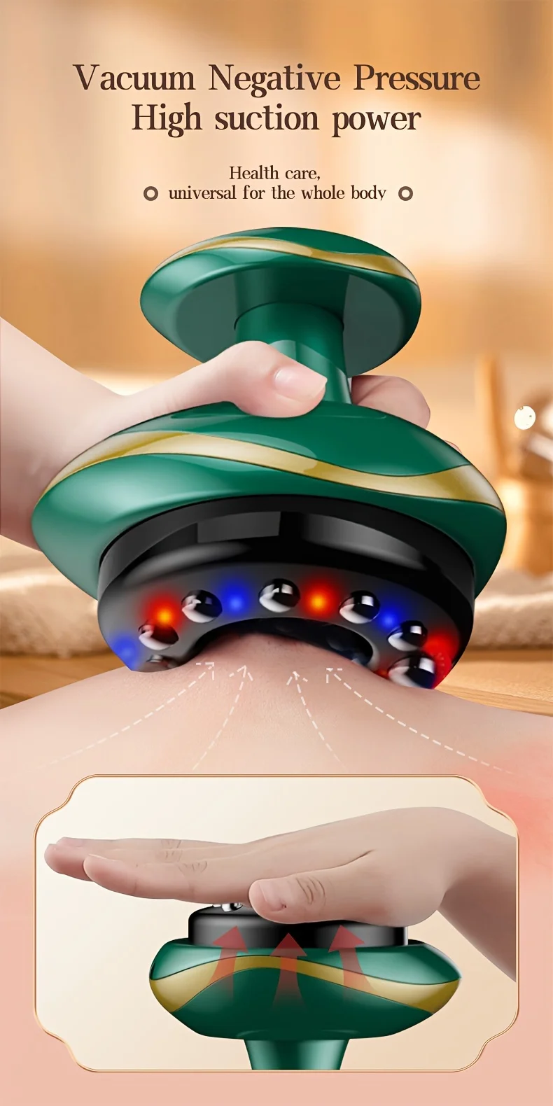Electric Massage Meridian Brush Universal Body Dredging Cupping Scraping Instrument Abdominal And Back Massager For Home Electric Massage Meridian Brush Universal Body Dredging Cupping Scraping Instrument Abdominal And Back Massager For Home
