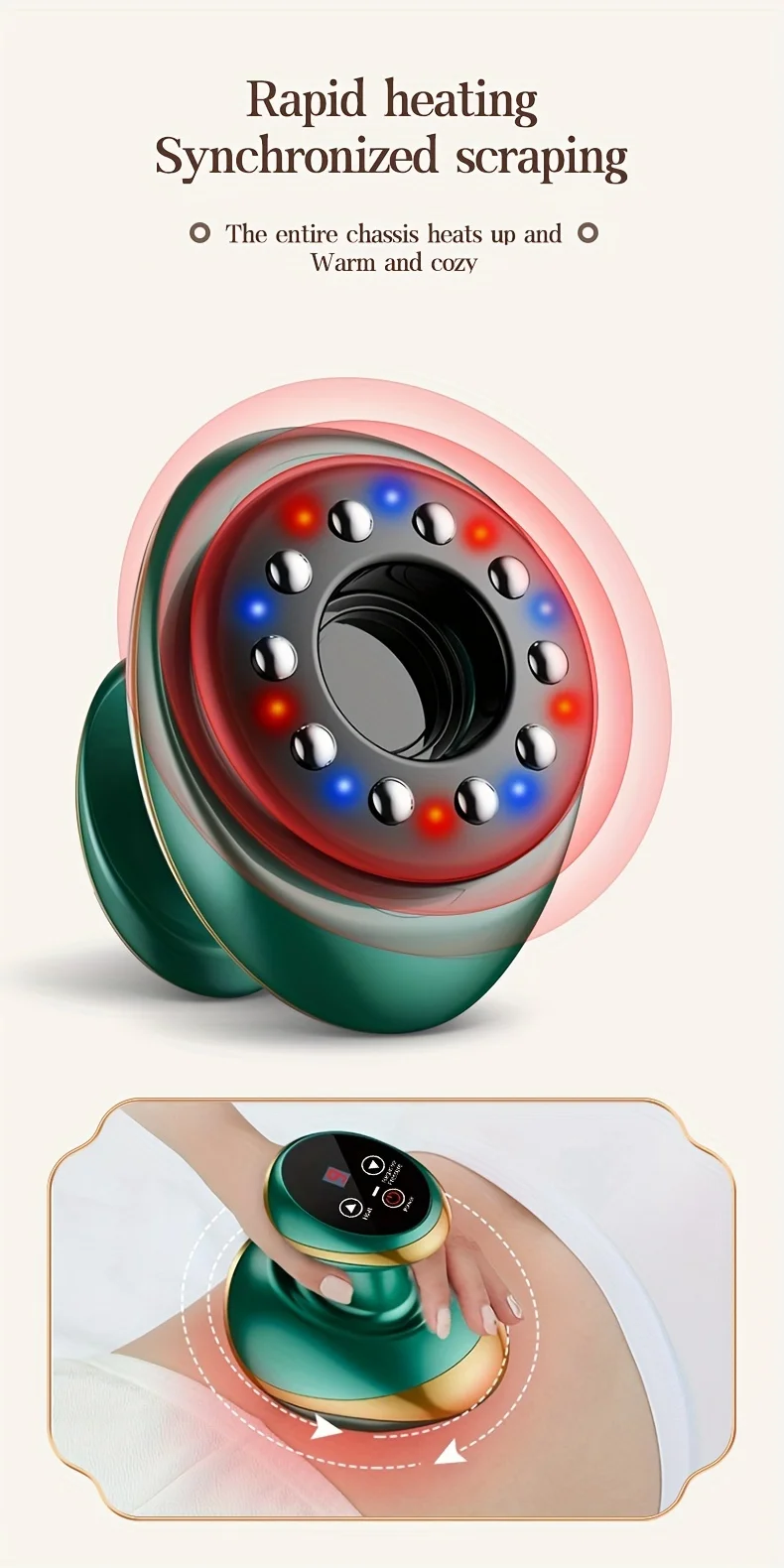Electric Massage Meridian Brush Universal Body Dredging Cupping Scraping Instrument Abdominal And Back Massager For Home Electric Massage Meridian Brush Universal Body Dredging Cupping Scraping Instrument Abdominal And Back Massager For Home