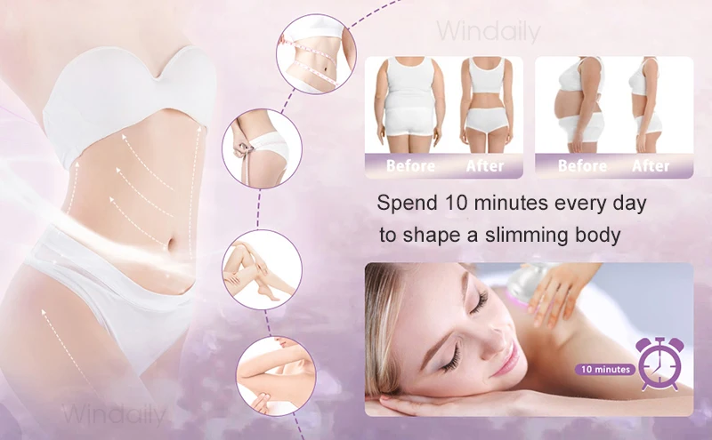 EMS & RF Radio Frequency Body Slimming Machine Fat Burner Slim Shaping Device LED Light Therapy Lose Weight Cellulite Massager