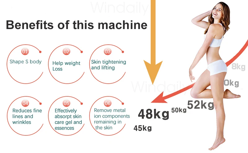 EMS & RF Radio Frequency Body Slimming Machine Fat Burner Slim Shaping Device LED Light Therapy Lose Weight Cellulite Massager