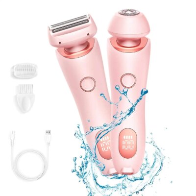 Electric Razors for Women 2 In 1 Bikini Trimmer Face Shavers Hair Removal for Underarms Legs Ladies Body Trimmer IPX7 Waterproof - Image 2