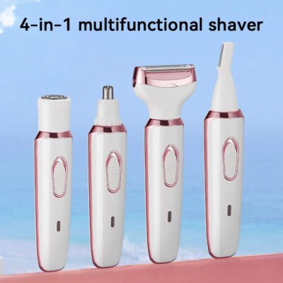 4 In 1 Electric Lady Shaver Body Hair Removal Epilator Painless Cordless Trimmer Razor Gifts For Women - Image 6