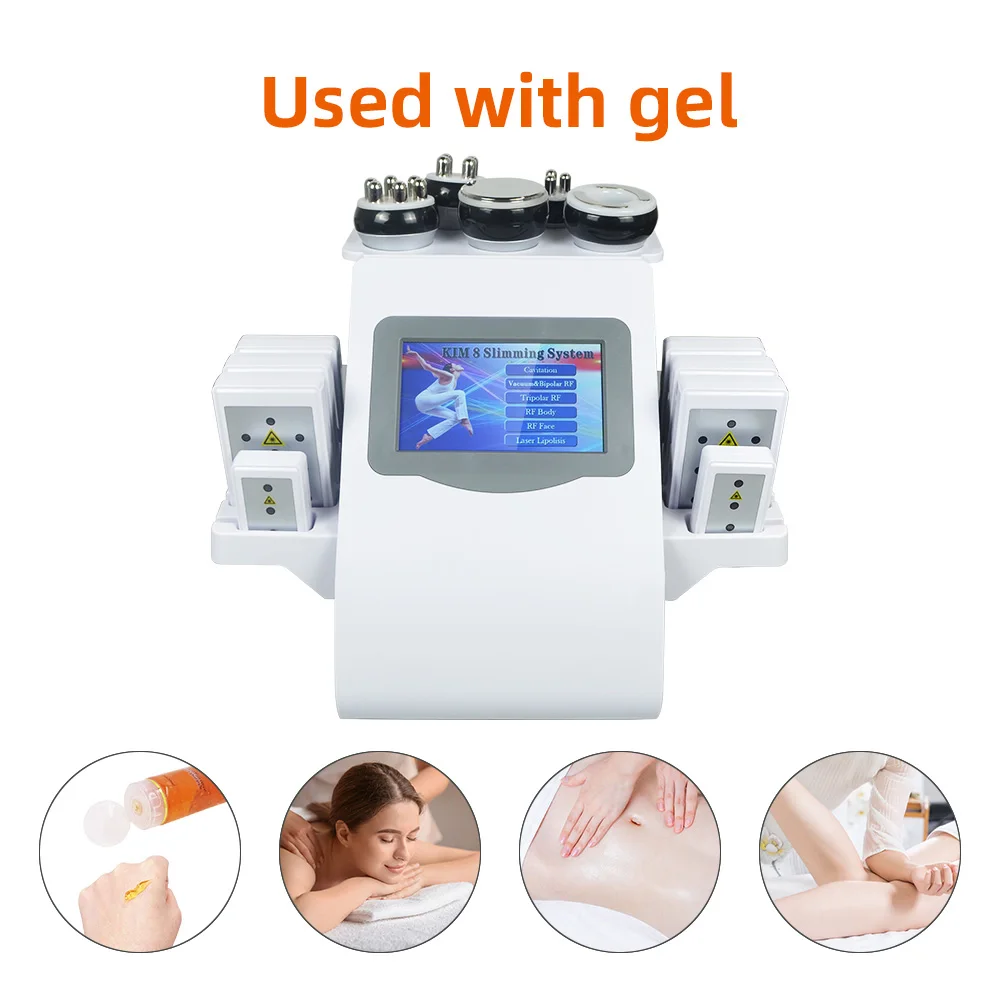 6 In 1 40K Ultrasonic Cavitation Machine Weight Loss Skin Lift Tightening Vacuum Lipo KIM8 Body Slimming Machine Body Shaping 6 In 1 40K Ultrasonic Cavitation Machine Weight Loss Skin Lift Tightening Vacuum Lipo KIM8 Body Slimming Machine Body Shaping