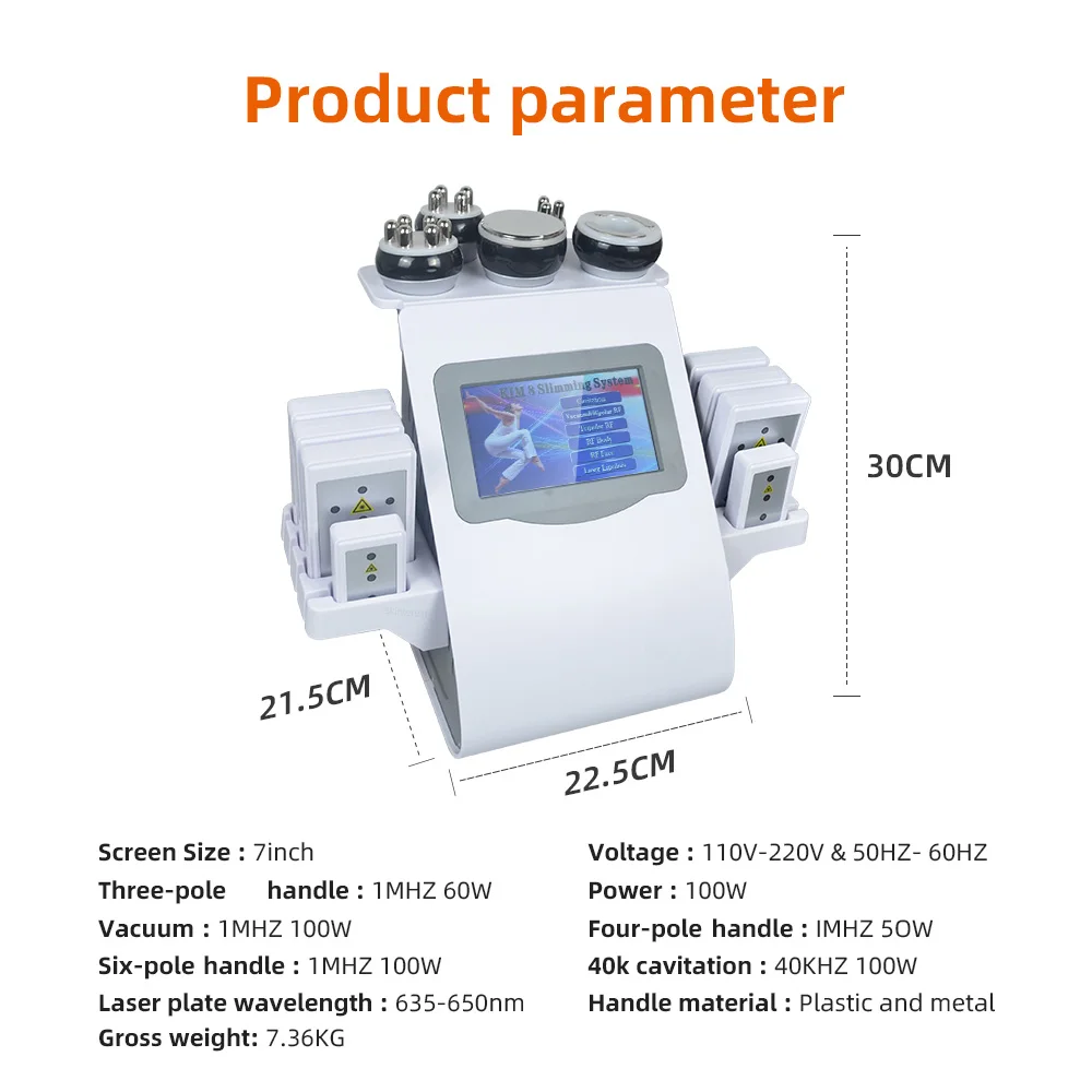 6 In 1 40K Ultrasonic Cavitation Machine Weight Loss Skin Lift Tightening Vacuum Lipo KIM8 Body Slimming Machine Body Shaping 6 In 1 40K Ultrasonic Cavitation Machine Weight Loss Skin Lift Tightening Vacuum Lipo KIM8 Body Slimming Machine Body Shaping