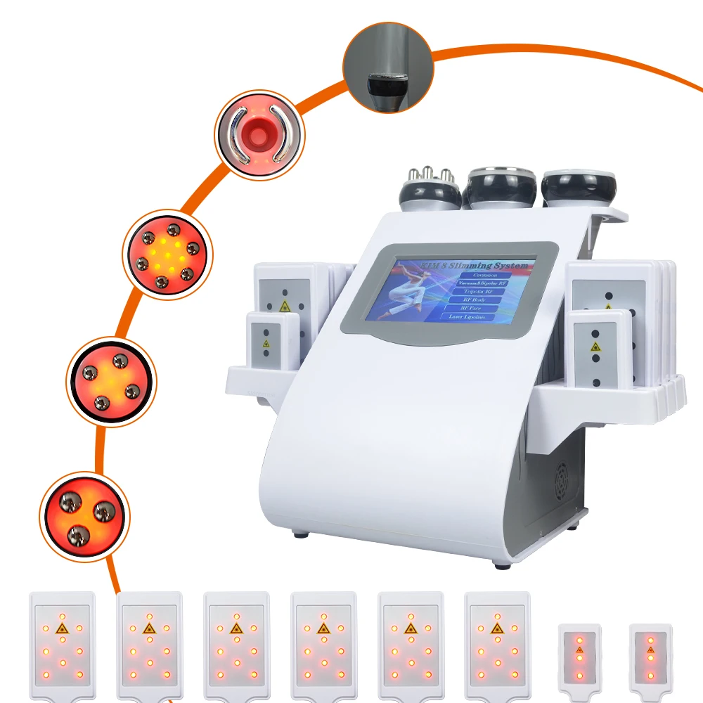6 In 1 40K Ultrasonic Cavitation Machine Weight Loss Skin Lift Tightening Vacuum Lipo KIM8 Body Slimming Machine Body Shaping 6 In 1 40K Ultrasonic Cavitation Machine Weight Loss Skin Lift Tightening Vacuum Lipo KIM8 Body Slimming Machine Body Shaping