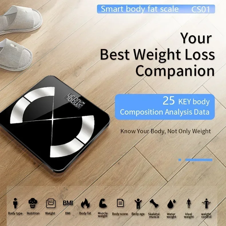 HOT USB Electronic Scale Smart Bluetooth Weighing Human Charging Weight Scale Weighing Household Fat Body Fat Measurement Scale