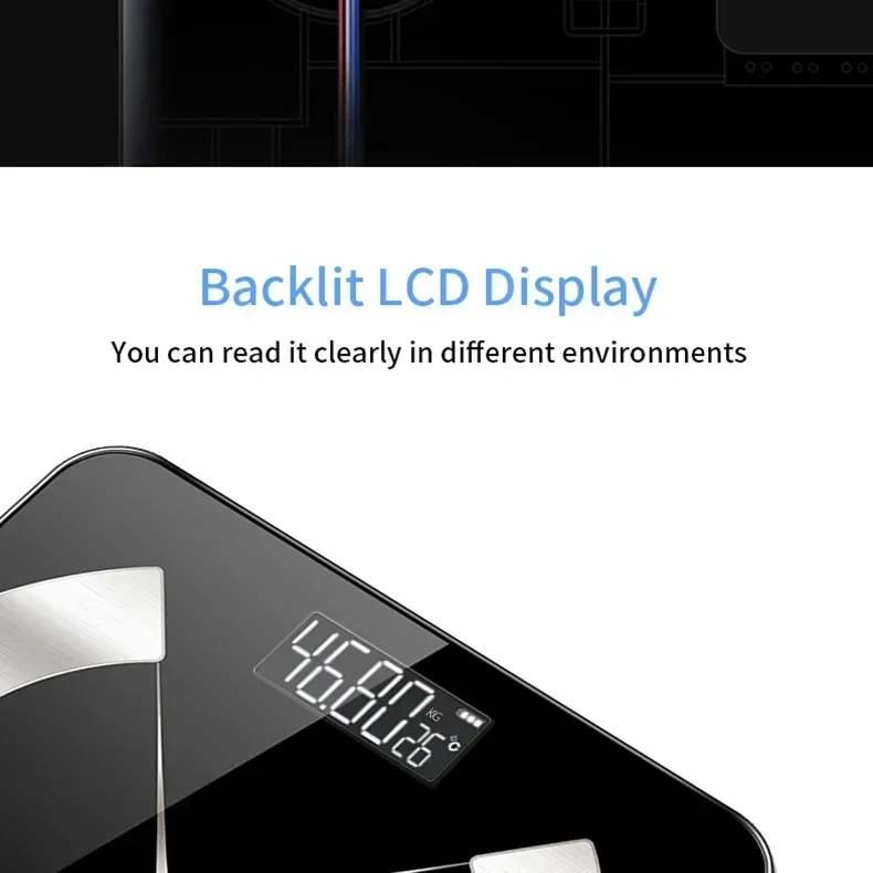 HOT USB Electronic Scale Smart Bluetooth Weighing Human Charging Weight Scale Weighing Household Fat Body Fat Measurement Scale