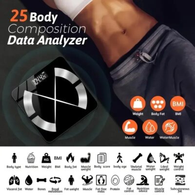HOT USB Electronic Scale Smart Bluetooth Weighing Human Charging Weight Scale Weighing Household Fat Body Fat Measurement Scale - Image 2