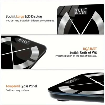 HOT USB Electronic Scale Smart Bluetooth Weighing Human Charging Weight Scale Weighing Household Fat Body Fat Measurement Scale - Image 4