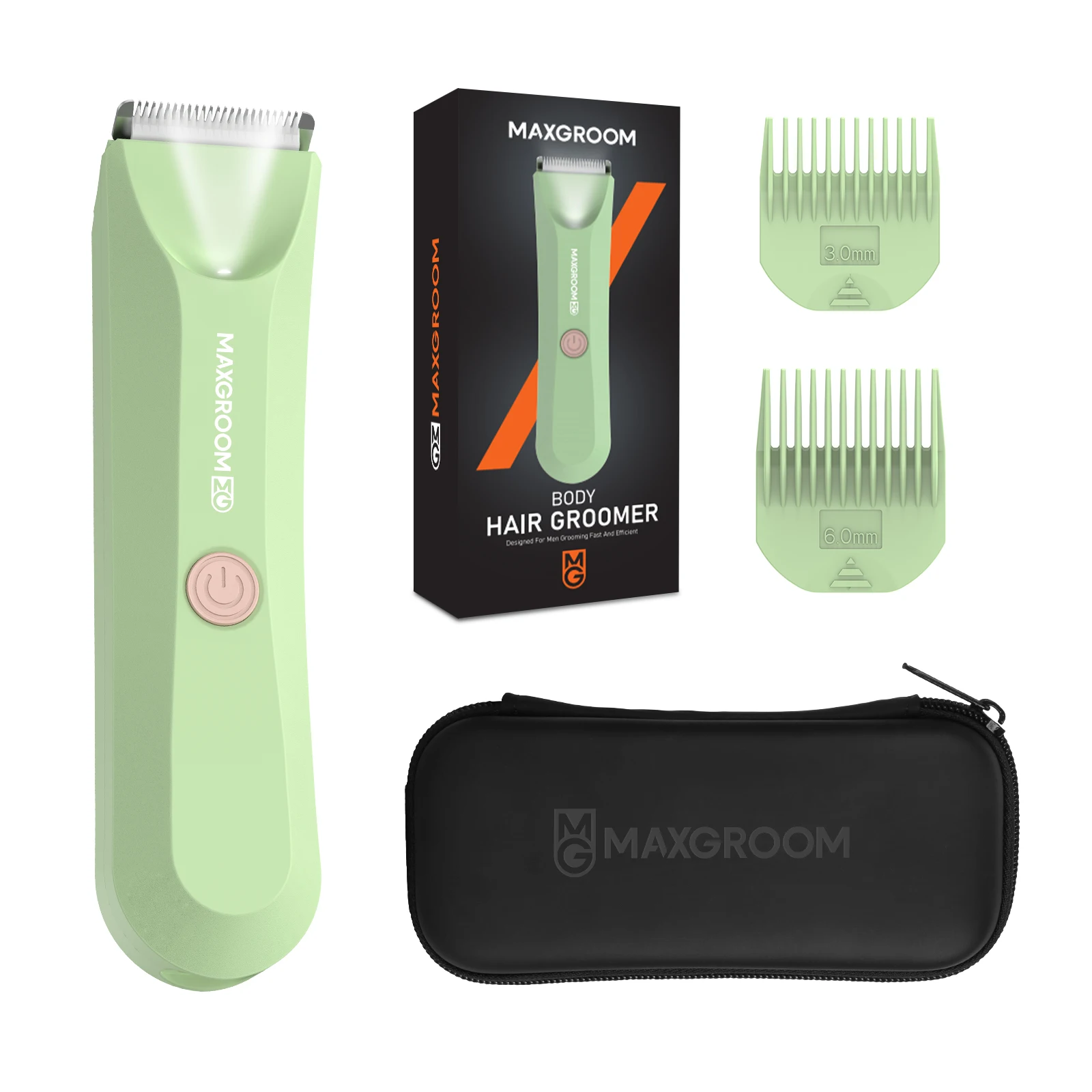 MAXGROOM Body Hair Trimmer Shaver for Men Ball Trimmer for Groin Pubic Replaceable Ceramic Blade Electric Razor Waterproof MAXGROOM Body Hair Trimmer Shaver for Men Ball Trimmer for Groin Pubic Replaceable Ceramic Blade Electric Razor Waterproof