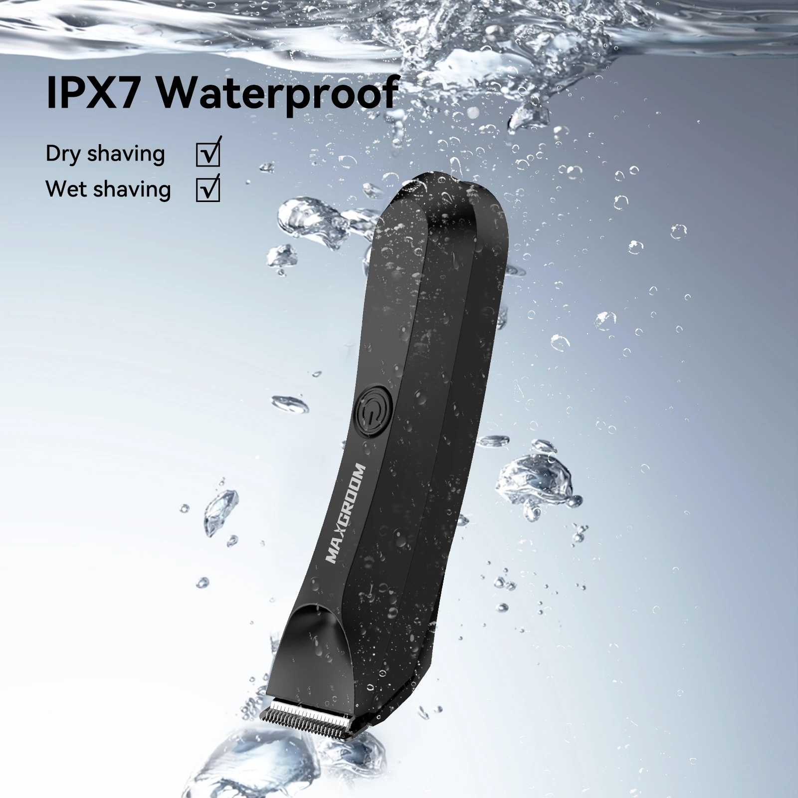 MAXGROOM Body Hair Trimmer Shaver for Men Ball Trimmer for Groin Pubic Replaceable Ceramic Blade Electric Razor Waterproof MAXGROOM Body Hair Trimmer Shaver for Men Ball Trimmer for Groin Pubic Replaceable Ceramic Blade Electric Razor Waterproof