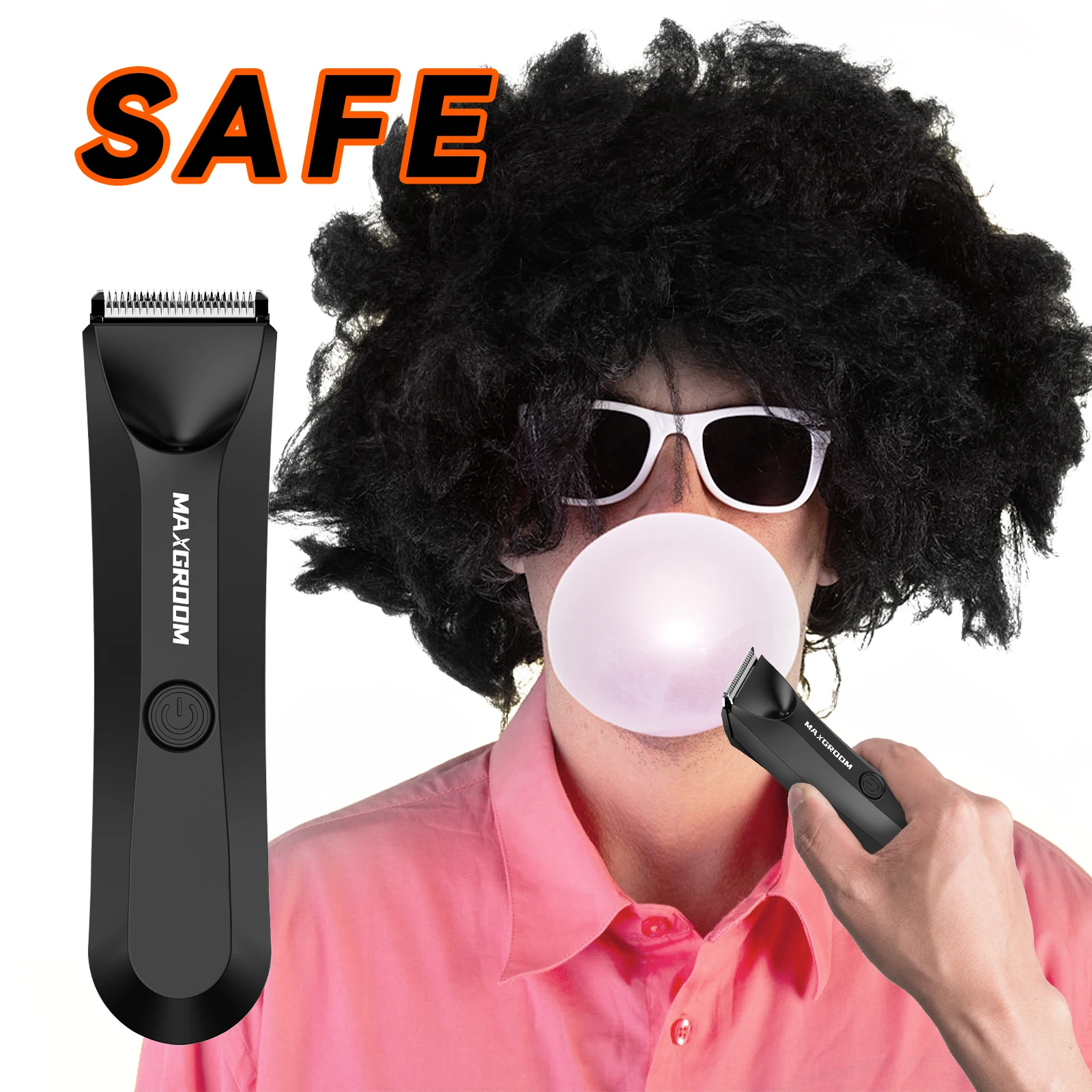 MAXGROOM Body Hair Trimmer Shaver for Men Ball Trimmer for Groin Pubic Replaceable Ceramic Blade Electric Razor Waterproof MAXGROOM Body Hair Trimmer Shaver for Men Ball Trimmer for Groin Pubic Replaceable Ceramic Blade Electric Razor Waterproof