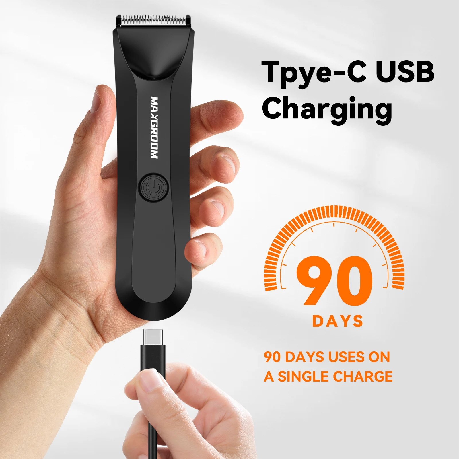 MAXGROOM Body Hair Trimmer Shaver for Men Ball Trimmer for Groin Pubic Replaceable Ceramic Blade Electric Razor Waterproof MAXGROOM Body Hair Trimmer Shaver for Men Ball Trimmer for Groin Pubic Replaceable Ceramic Blade Electric Razor Waterproof