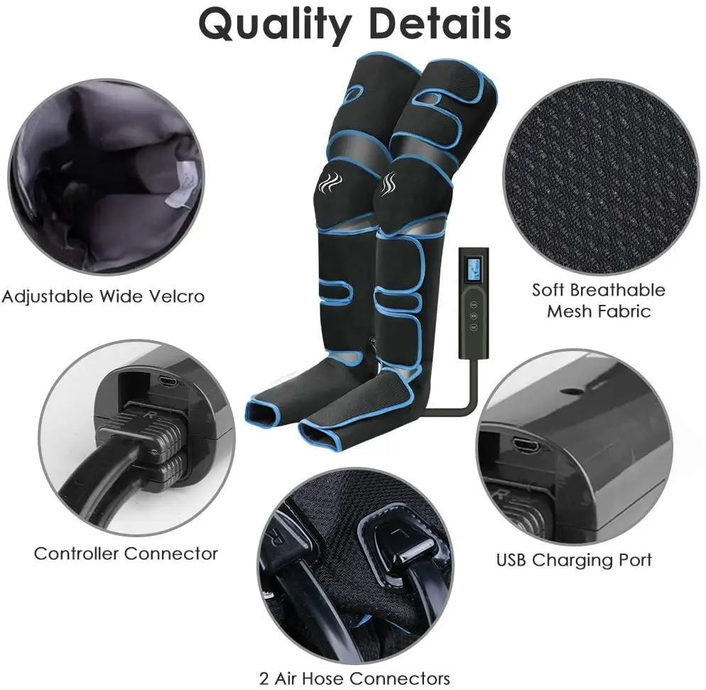 Foot air pressure leg massager promotes blood circulation, body massager, muscle relaxation, lymphatic drainage device 360° Foot air pressure leg massager promotes blood circulation, body massager, muscle relaxation, lymphatic drainage device 360°