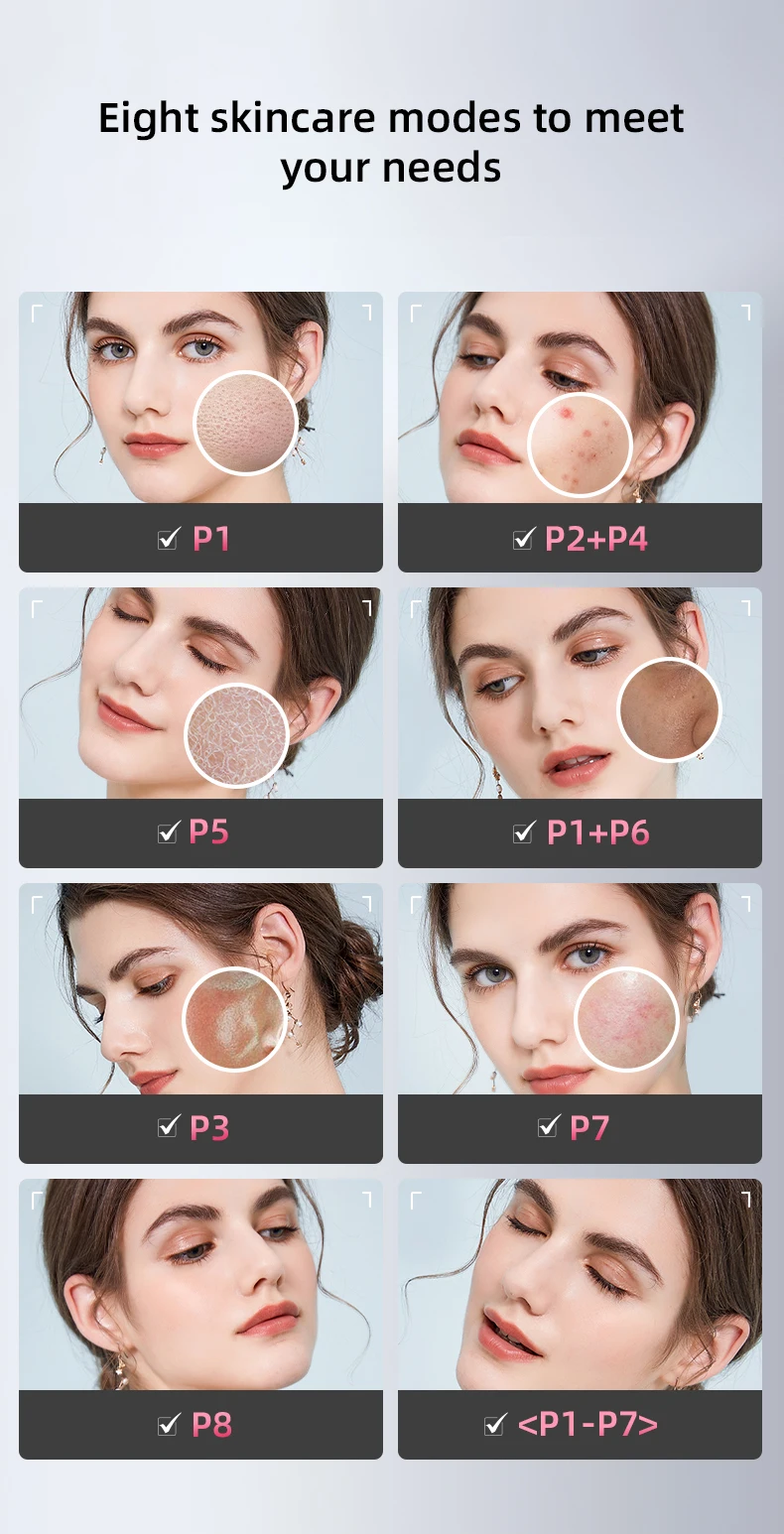 Portable Body Light Beauty Device for Women with 8 Modes Skin Care Home Use And Business Trips
