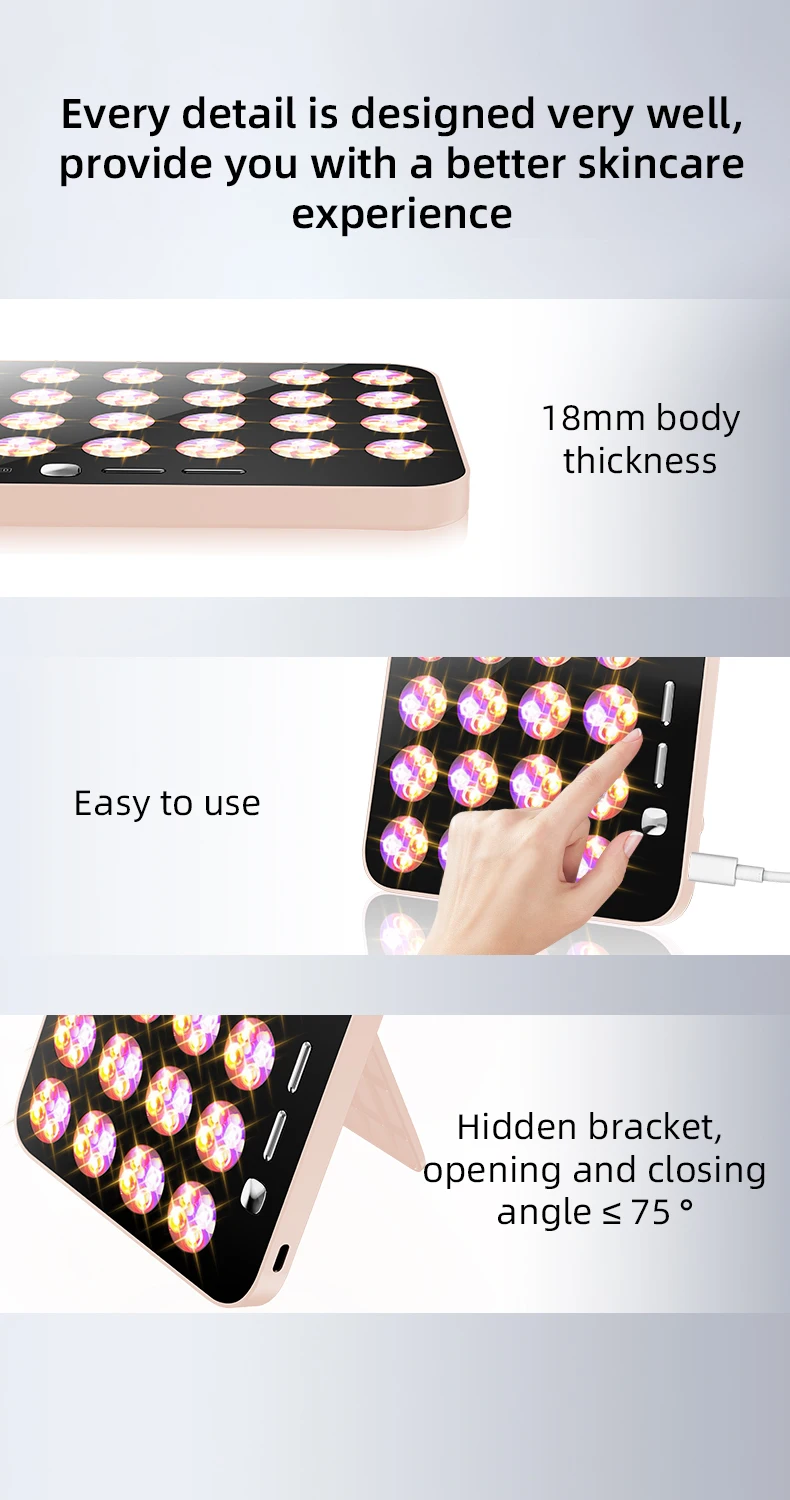 Portable Body Light Beauty Device for Women with 8 Modes Skin Care Home Use And Business Trips