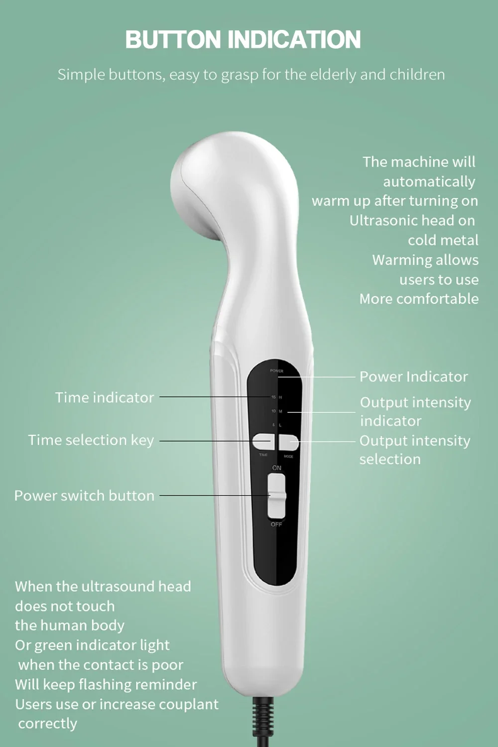 Ultrasound Physiotherapy Device Arthritis Physical Therapy Waist Arm Body Pain Relief Muscle Stimulator Massager Machine