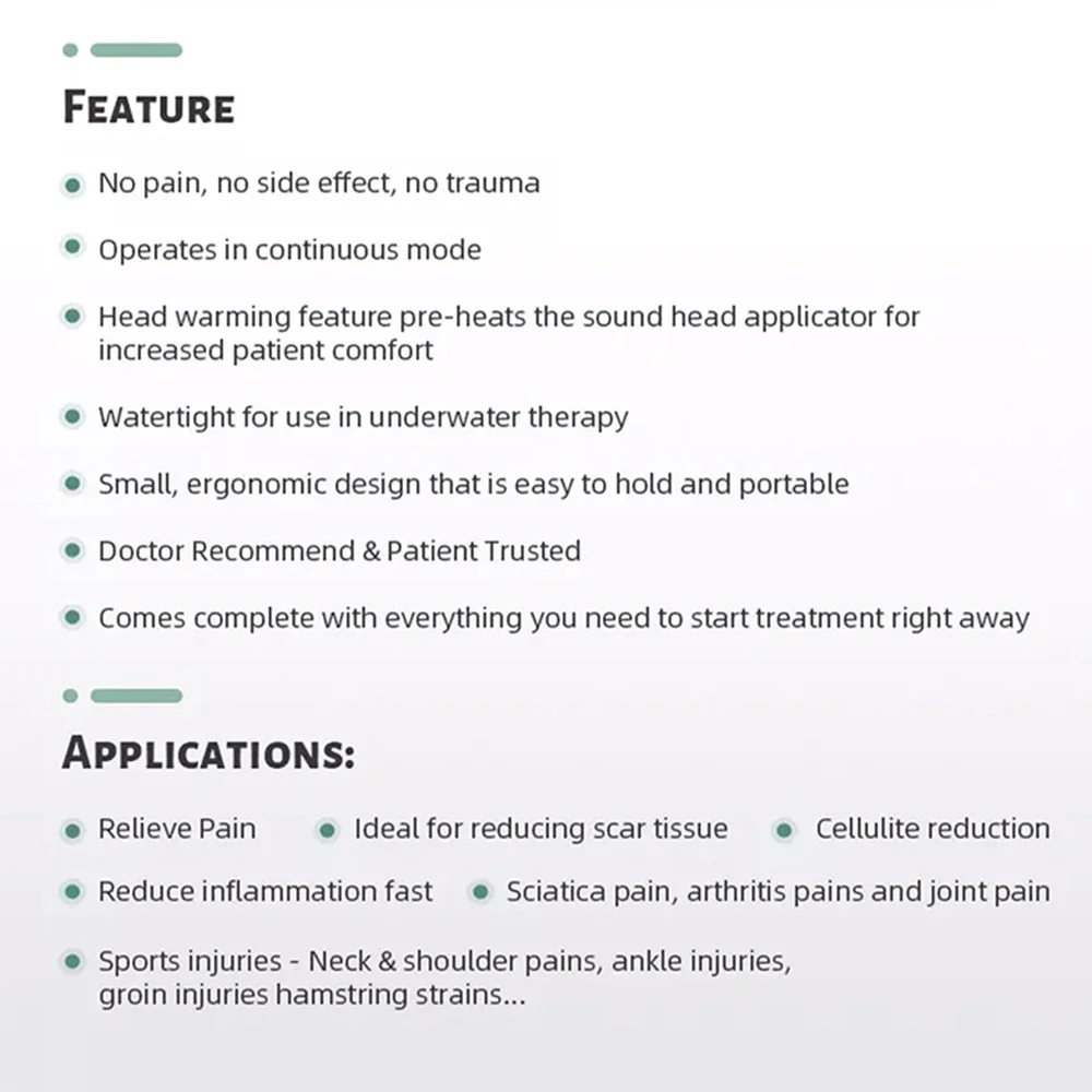 Ultrasound Physiotherapy Device Arthritis Physical Therapy Waist Arm Body Pain Relief Muscle Stimulator Massager Machine