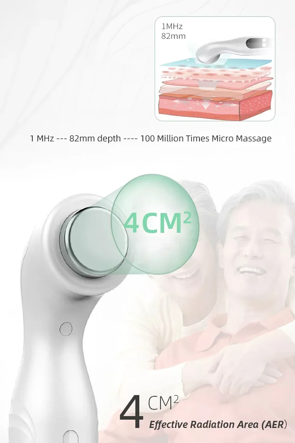 Ultrasound Physiotherapy Device Arthritis Physical Therapy Waist Arm Body Pain Relief Muscle Stimulator Massager Machine