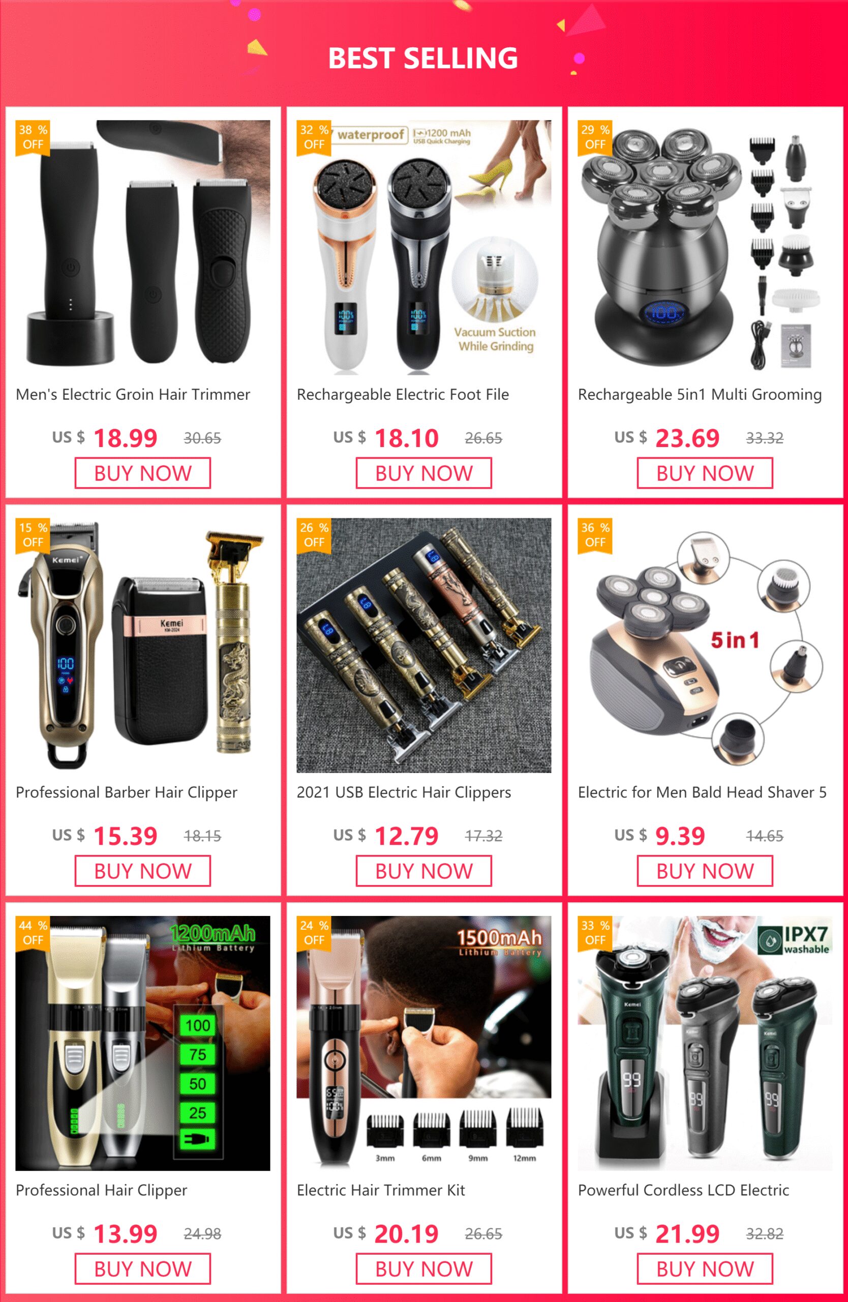 Men's Electric Groin Hair Trimmer Pubic Hair Trimmer Body Grooming Clipper for Men Bikini Epilator Rechargeable Shaver Razor