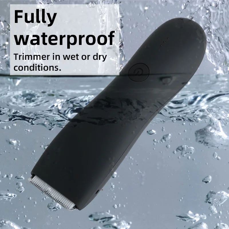 Men's Electric Groin Hair Trimmer Pubic Hair Trimmer Body Grooming Clipper for Men Bikini Epilator Rechargeable Shaver Razor