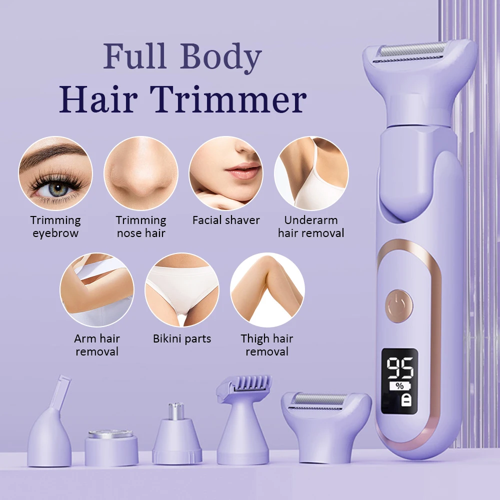 5 In 1 Electric Body Hair Trimmer Leg Body Hair Removal Lip Chin Depilatory Lady Bikini Trimmer Facial Hair Remover Shaver 5 In 1 Electric Body Hair Trimmer Leg Body Hair Removal Lip Chin Depilatory Lady Bikini Trimmer Facial Hair Remover Shaver