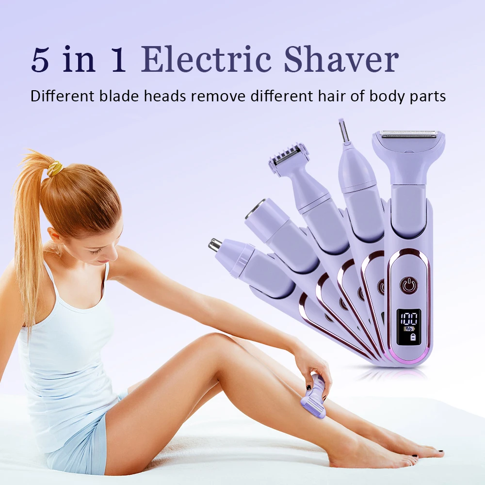 5 In 1 Electric Body Hair Trimmer Leg Body Hair Removal Lip Chin Depilatory Lady Bikini Trimmer Facial Hair Remover Shaver 5 In 1 Electric Body Hair Trimmer Leg Body Hair Removal Lip Chin Depilatory Lady Bikini Trimmer Facial Hair Remover Shaver
