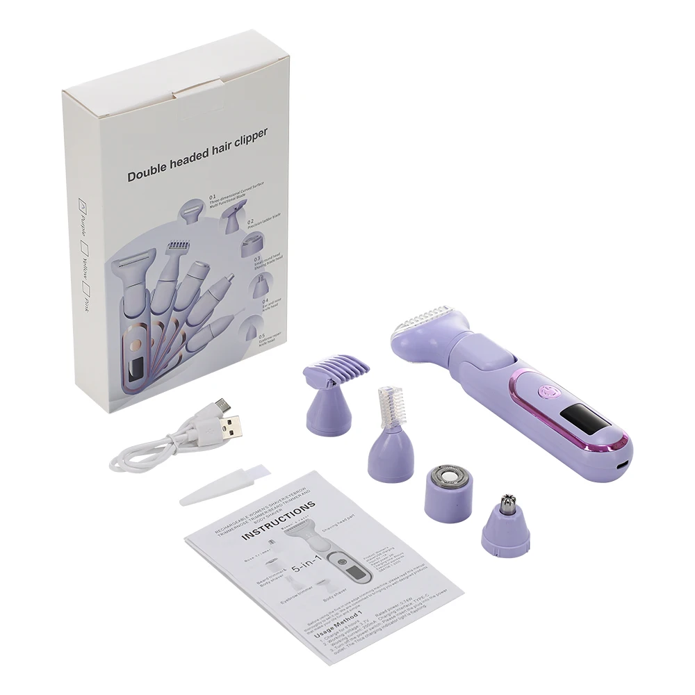 5 In 1 Electric Body Hair Trimmer Leg Body Hair Removal Lip Chin Depilatory Lady Bikini Trimmer Facial Hair Remover Shaver 5 In 1 Electric Body Hair Trimmer Leg Body Hair Removal Lip Chin Depilatory Lady Bikini Trimmer Facial Hair Remover Shaver