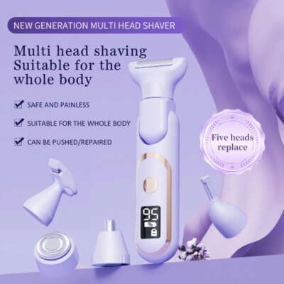 5 In 1 Electric Body Hair Trimmer Leg Body Hair Removal Lip Chin Depilatory Lady Bikini Trimmer Facial Hair Remover Shaver - Image 5