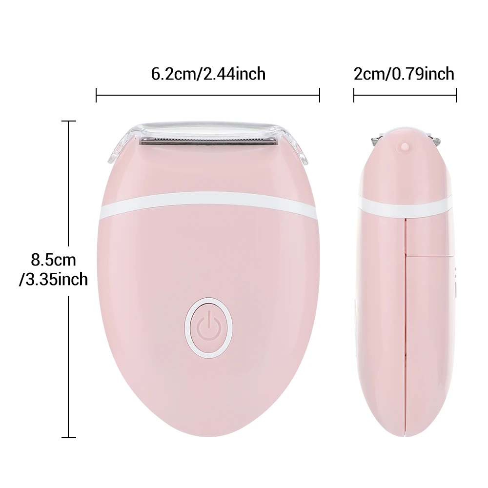 Electric Shaver for Women Waterproof Wet & Dry Hair Razors 2 in 1 Double Head Dual Bikini Ladies Body Hair Trimmer Head Shaver