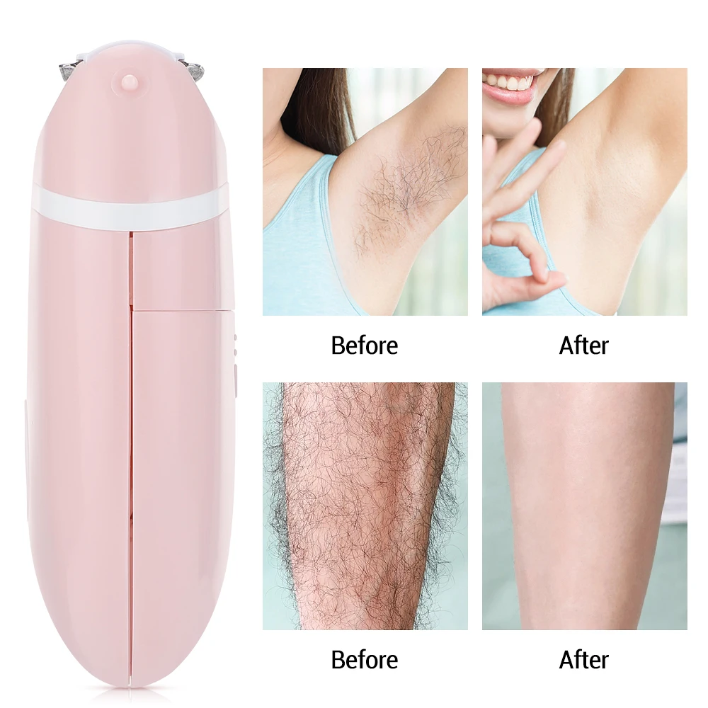 Electric Shaver for Women Waterproof Wet & Dry Hair Razors 2 in 1 Double Head Dual Bikini Ladies Body Hair Trimmer Head Shaver