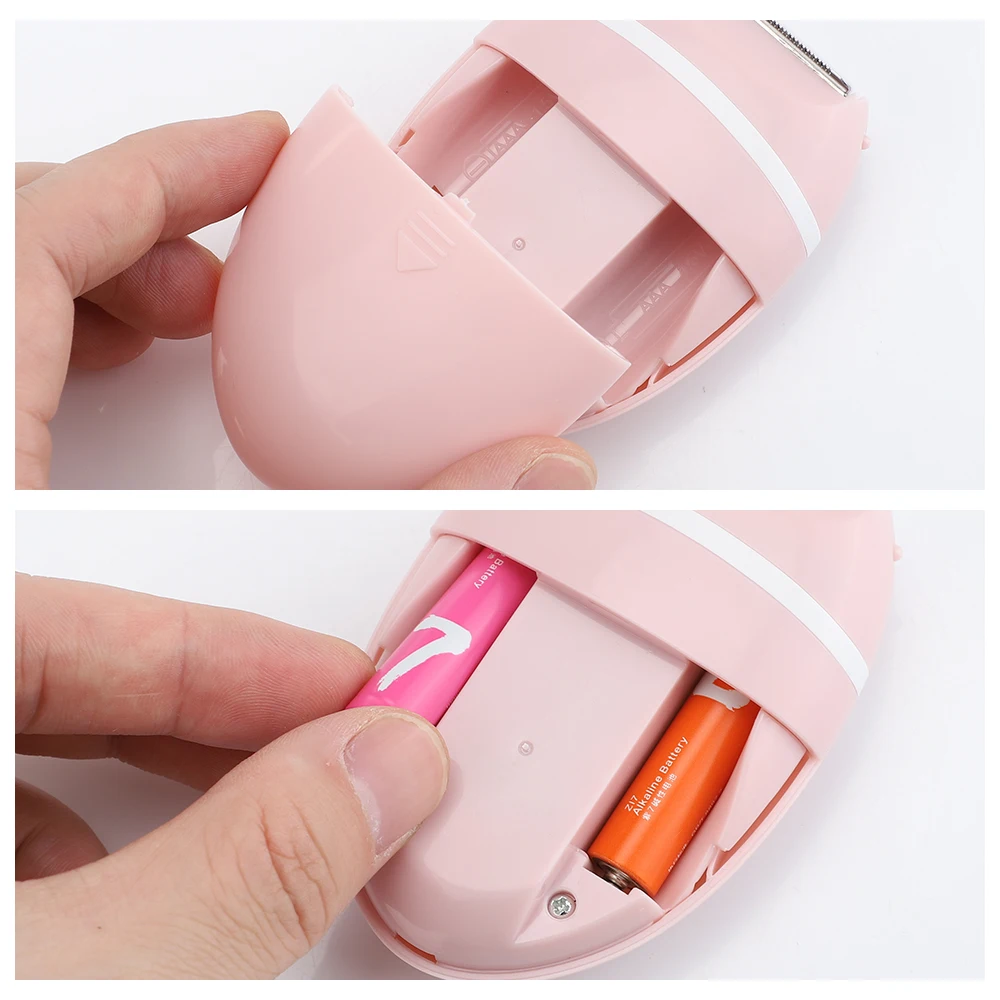 Electric Shaver for Women Waterproof Wet & Dry Hair Razors 2 in 1 Double Head Dual Bikini Ladies Body Hair Trimmer Head Shaver