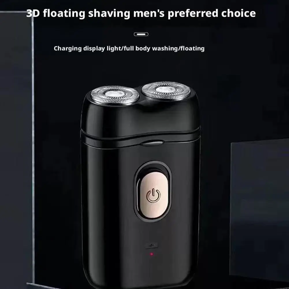 Men's Double Floating Head Electric Shaver USB Rechargeable Dry Wet Beard Shaving Machine Body Face Hair Removal Trimmer Razor