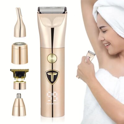 Multi functional USB charging beauty kit: integrated hair and body trimmer, professional clipper with long-lasting battery - Image 3
