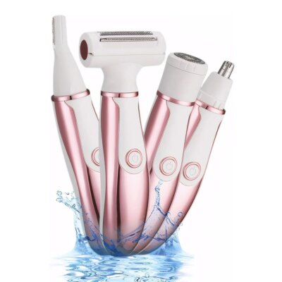 Electric Shaver 4 in 1 for Women, Portable Electric Razor for Women, Rechargeable Women Electric Trimmer for Face Arm Body Legs