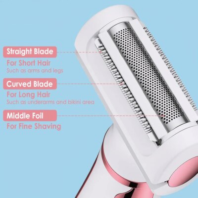 Electric Shaver 4 in 1 for Women, Portable Electric Razor for Women, Rechargeable Women Electric Trimmer for Face Arm Body Legs - Image 3
