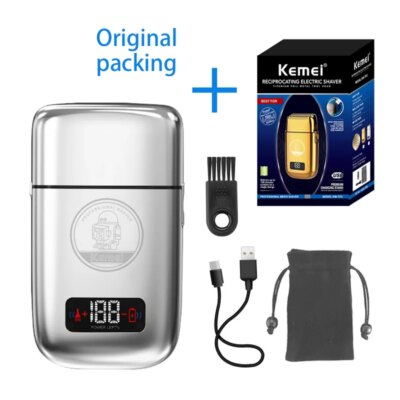 Kemei All-metal Electric Shaver Men Electric Razor Rechargeable Beard Shaver Floating Hair Trimmer Face Care Shaving Machine - Image 2