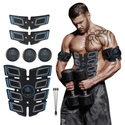 EMS Abdominal Muscle Trainer Portable Massager Electronic Training Belt Exercise Fitness Equipment Toning Arm Back Body Massager - Image 2