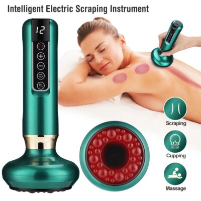 6/12 Speed Electric Cupping Massager Vacuum Suction Cup GuaSha Anti Cellulite Beauty Health Scraping Infrared Heat Body Slimming - Image 2