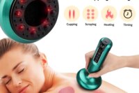 6/12 Speed Electric Cupping Massager Vacuum Suction Cup GuaSha Anti Cellulite Beauty Health Scraping Infrared Heat Body Slimming