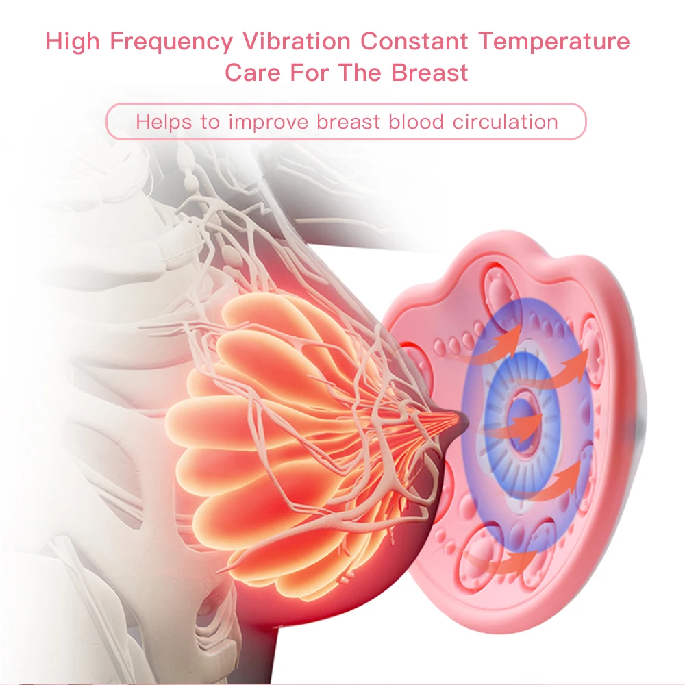 Electric Breast Massager Chest Enhancer USB Charging With Hot Compress Function For Breast Growth & Anti-Chest Sagging Tool