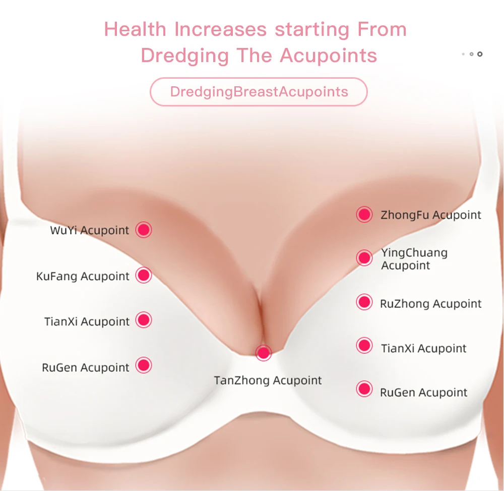 Electric Breast Massager Chest Enhancer USB Charging With Hot Compress Function For Breast Growth & Anti-Chest Sagging Tool