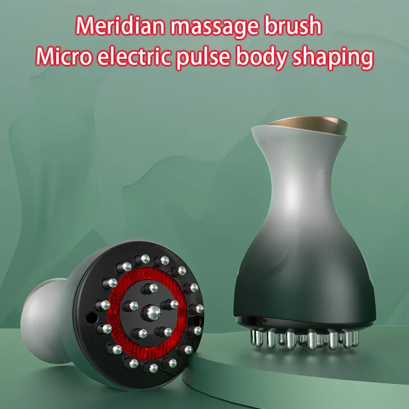 Electric Lymphatic Drainage Machine Meridian Body Massage Brush Microcurrent Anti Cellulite Guasha Physiotherapy Apparatus
