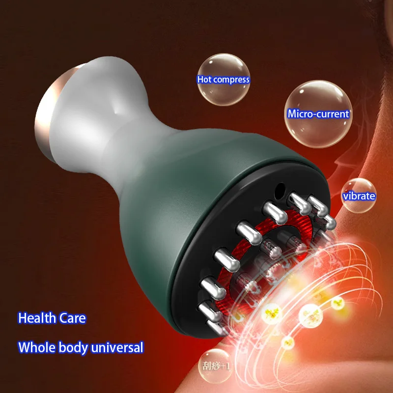 Electric Lymphatic Drainage Machine Meridian Body Massage Brush Microcurrent Anti Cellulite Guasha Physiotherapy Apparatus