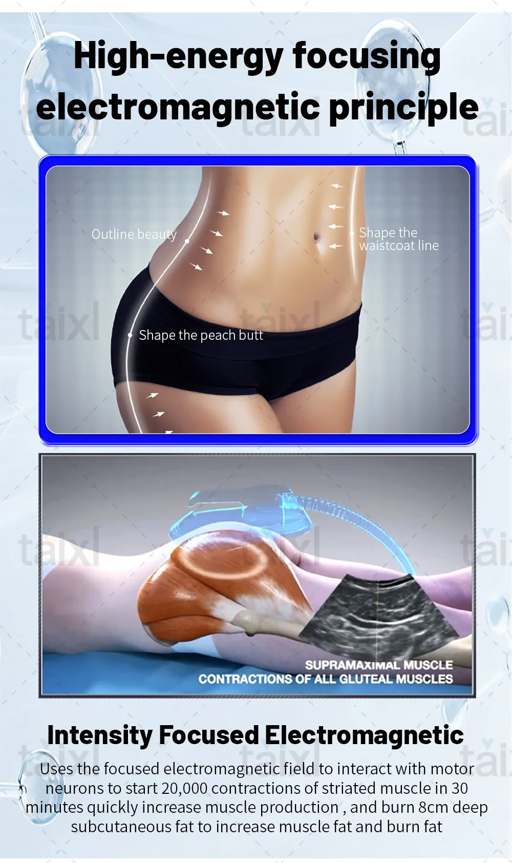 TAIXL Body Shaping Machine Muscle Stimulation Massager EMS RF Body Shaping 15 Electromagnetic Hip Fat Health Beauty Salon