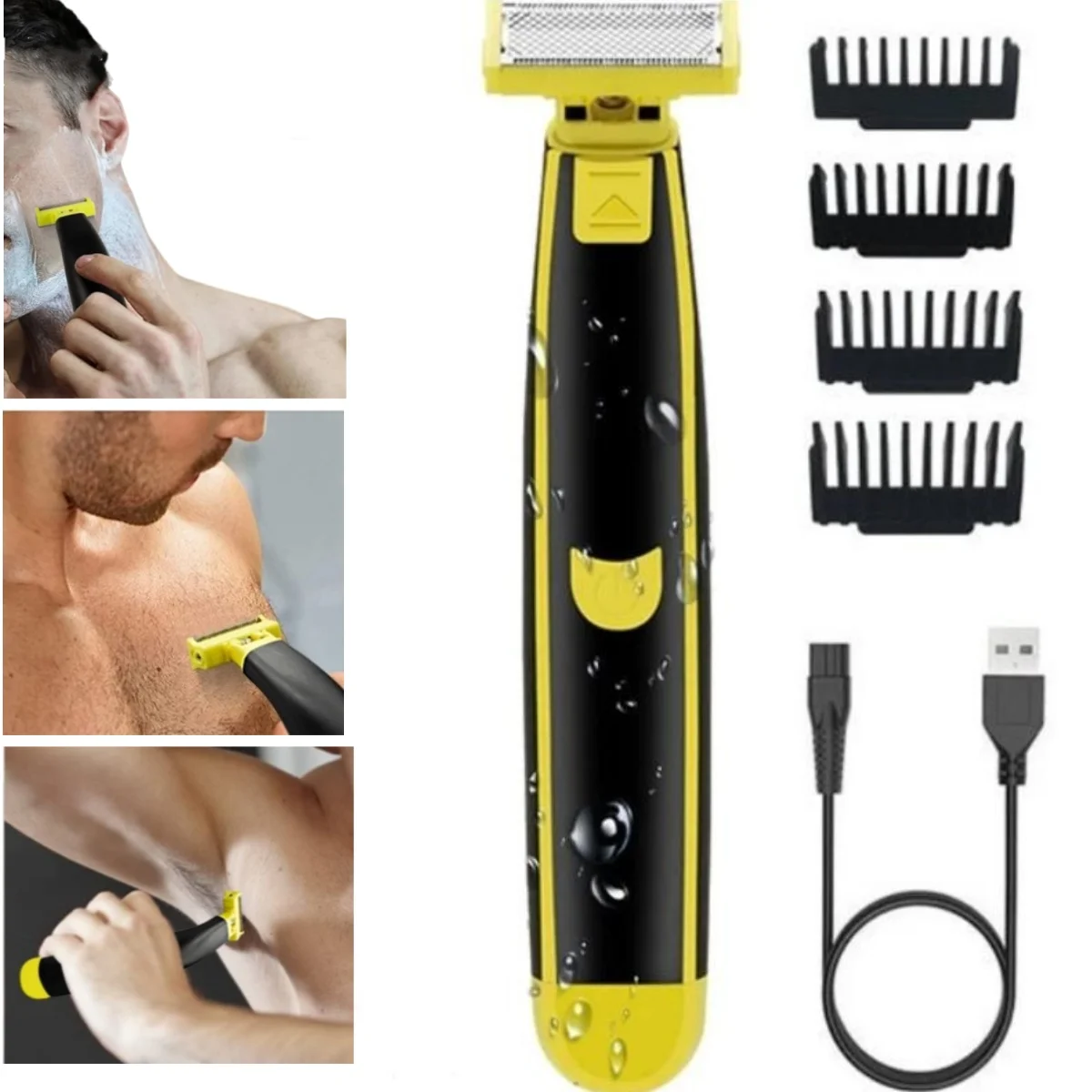 Electric Shaver for Men Beard Trimmer  Razor Body Trimer USB Rechargeable Face Male Hair Shaving Machine